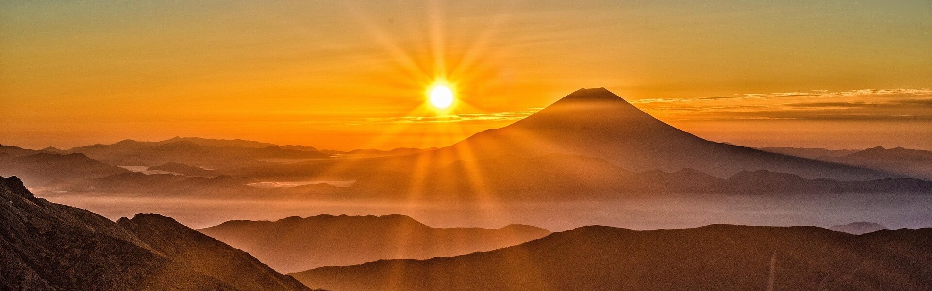 Sunset on the Cardamom mountain, Cambodia